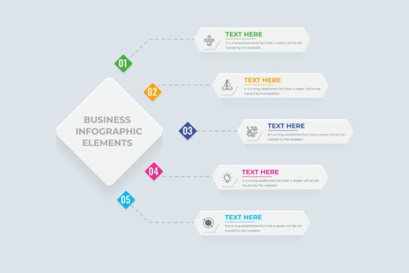 Abstract Work Step Vector Presentation Guide
