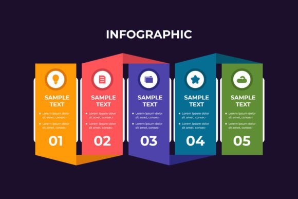 Colorful Flat Infographic Template: A Visual Engine for Modern Communication