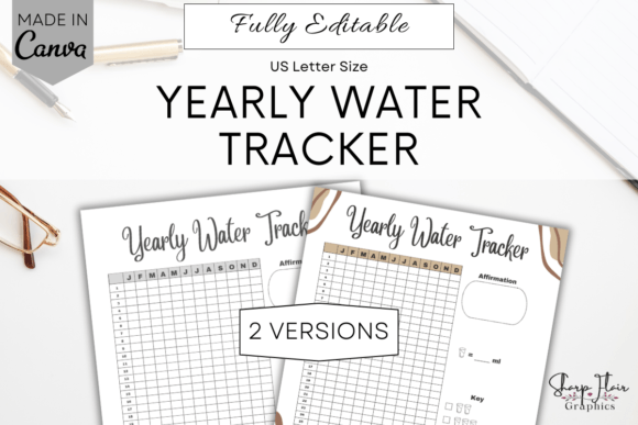 The Yearly Water Tracker Canva Template: A Strategic Tool for Sustainable Health
