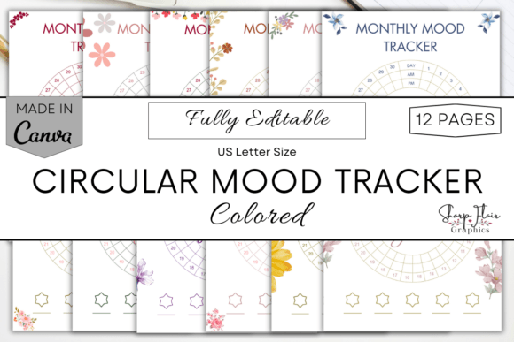 Transform Your Self-Care with the Circular Mood Tracker Canva Template