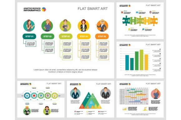Transforming Data into Insight with Colorful Finance and Training Concept Infographics